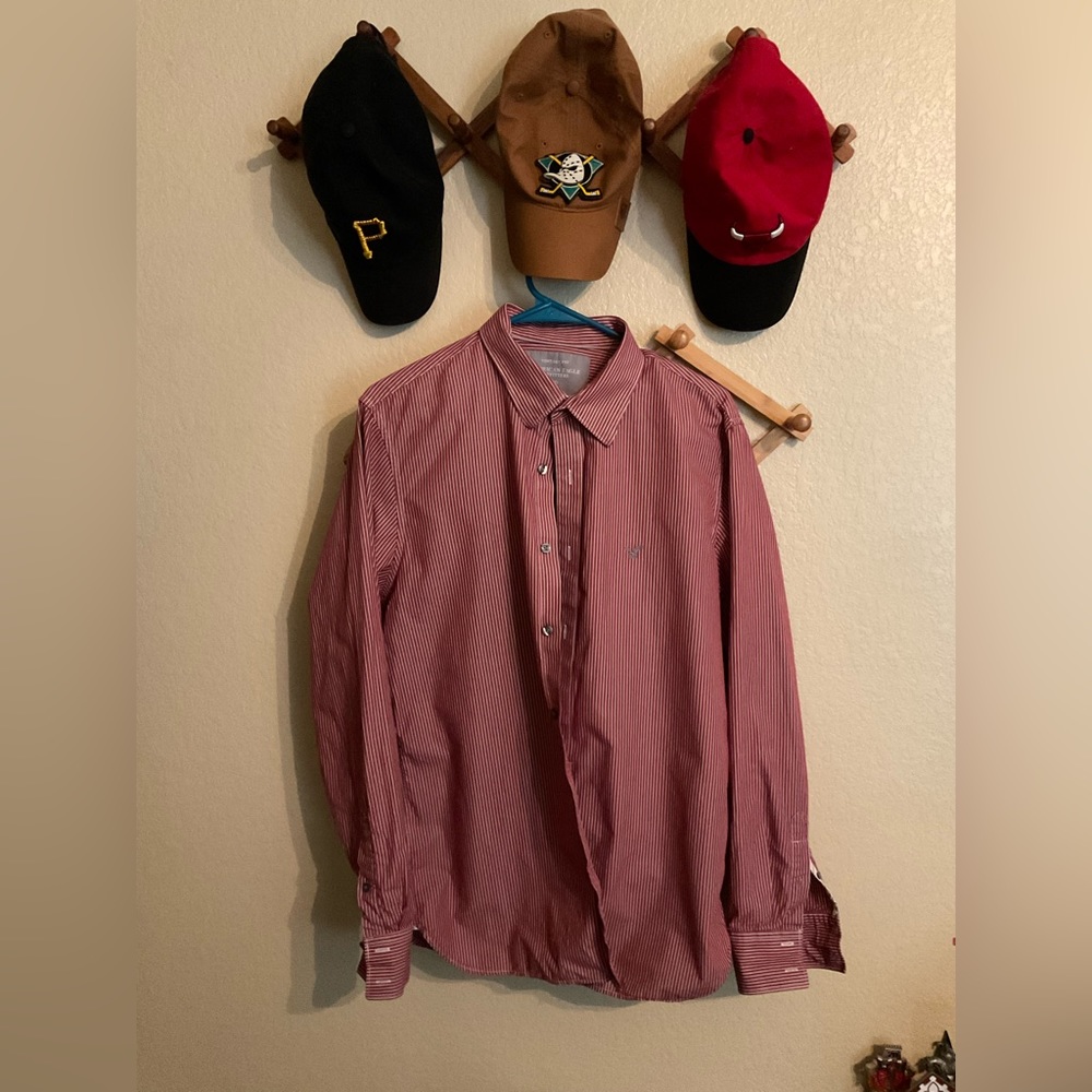 American Eagle, Large,Vintage fit, pin stripe red and white